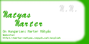 matyas marter business card